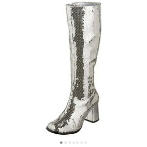 Sequin go go boots